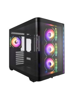 FSP M580-BP/Midi Tower/Transpar./Černá