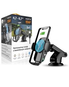 ALIGATOR Samozavírací držák K2, bezdrátový 15W, univerzální