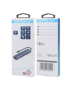 TB Touch USB C 6v1 - HDMI, USBx3, PD, RJ-45