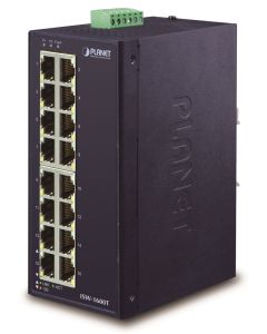 Planet ISW-1600T, 16x 10/100, DIN,IP30, -40~75°C, 12-48VDC, IEEE 802.3az (EEE), EFT+ESD
