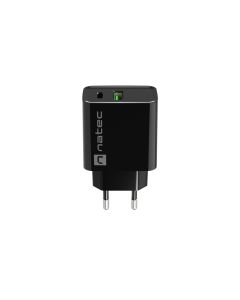 Universální nabíječka Natec RIBERA 20W 1X USB-A + 1X USB-C, černá