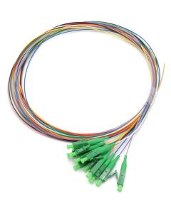 XtendLan FO pigtail LC/APC, 9/125, 0,9mm, 1m, sada 12 pigtailů různé barvy, G.652d, LS0H