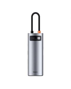 Baseus dokovací stanice 7v1 USB-C (USB-C PD 100W, USB-C, 2x USB 3.0, HDMI, SD/TF port) šedá
