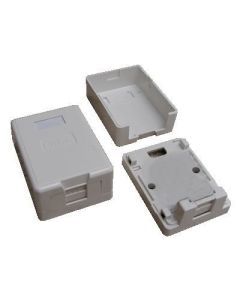 DATACOM Datová zásuvka neosazená pro 1x RJ45 keystone, na omítku (protiprachová)