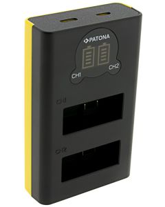 PATONA nabíječka pro digitální kameru Dual GoPro Hero 13 USB-C s LCD