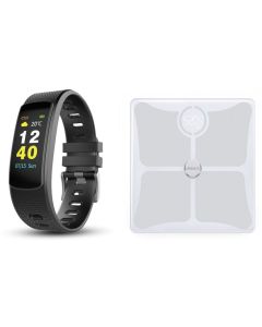 UMAX chytrá váha Stay Active! Smart Scale US10C + chytrý náramek U-Band 116 HeartRate Color