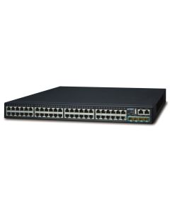 Planet SGS-6341-48T4X L3 switch, 48x1Gb, 4x10Gb SFP+, HW/IP stack, VSF/Cluster