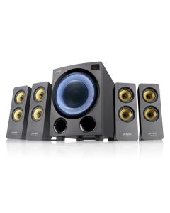 POŠKOZENÝ OBAL - FENDA F&D repro F7700X/ 4.1/ 80W/ černé s RGB/ BT5.0/ FM rádio/ USB přehrávání/ optický vstup/ dálkové ovládá...