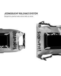 Voděodolný vak FIXED Float Bag s kapsou pro mobilní telefon 3L Vandrácký Speciál, šedý