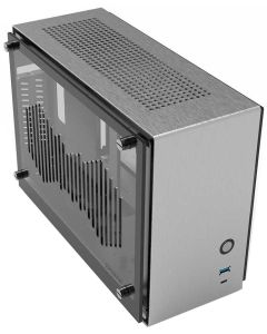 Zalman skříň M2 Mini / mini tower / ITX / 80 mm fan / USB 3.0 / USB 3.1 / riser card / prosklené bočnice / stříbrná