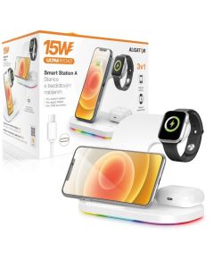 Aligator Stanice Smart Station A s bezdrátovým nabíjením 3v1, 15W