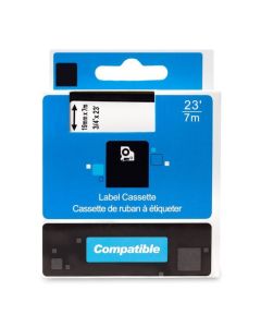 PRINTLINE kompatibilní páska s DYMO 45808 S0720880, 19mm, 7m, černý tisk /  žlutý podklad, D1