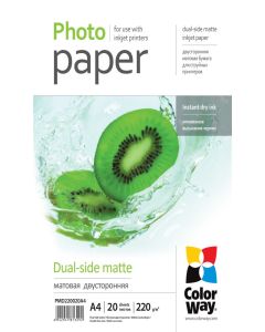 COLORWAY fotopapír/ oboustranný/ matte 220g/m2, A4/ 20 kusů