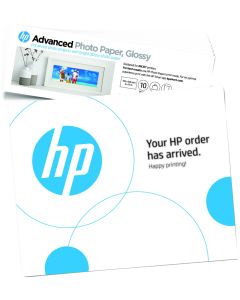 HP Advanced fotografický papír, lesklý, 65 lb, 101 × 305 mm, 10 listů