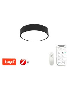 IMMAX NEO RONDATE SLIM Smart stropní svítidlo 40 x 7cm 28W černé Zigbee 3.0, TUYA