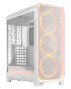 Fractal Design Meshify 3 Ambience Pro TG / Midi Tower / průhledná bočnice / bez zdroje / bílá