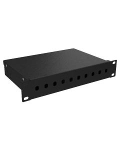 Solarix vana optická 10" 1U BK včetně čela ST 10 portů simplex FO-10-1-10ST-B