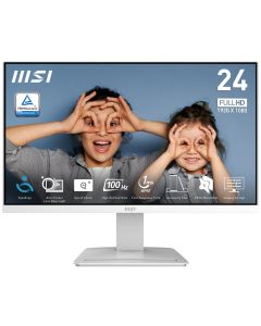 MSI PRO MP2412W/ 24"/ 1920x1080/ VA/ 4ms/ 100Hz/ 250cd/m2/ 3000:1/ HDMI/ DP/ VESA/ bílý