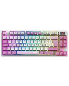 MSI herní klávesnice FORGE GK600 TKL Violet/ bezdrátová 2,4GHz+BT/ mechanická/ RGB/ USB-C/ display/ CZ+SK layout