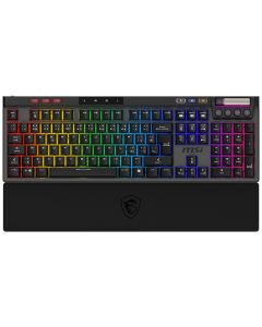MSI herní klávesnice STRIKE PRO Wireless Silent/ bezdrátová 2,4GHz+BT/ mechanická/ RGB/ USB/ předložka/ CZ+SK layout