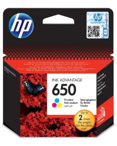 HP inkoustová kazeta 650 tříbarevná CZ102AE originál