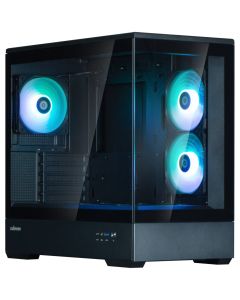 Zalman skříň P30 Black V2 / miniT / 3x120mm fan ARGB / USB 3.0 / USB-C / temperované sklo / černá