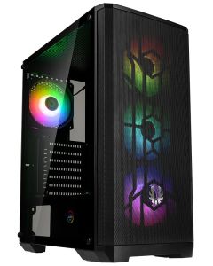 BitFenix skříň Nova Mesh SE TG ARGB / ATX / 4x120mm ARGB / USB 3.0 / tvrzené sklo / černá