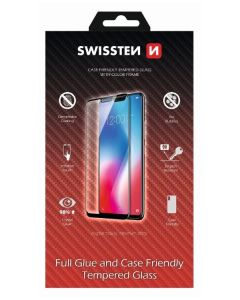 Swissten sklo Full glue, Color Frame, Case Friendly Apple iPhone 14 Pro MAX černé