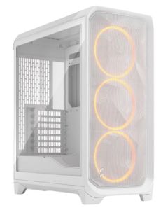 Fractal Design Meshify 3 TG / Midi Tower / průhledná bočnice / bez zdroje / bílá