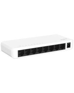 STRONG switch SW8000P/ 8x port Gigabit RJ45/ 10/100/1000 Mb/s/ 16 Gb/s/ 802.3i/u/ab/x/az/ plastové šasi/ bílý