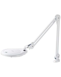 NEDIS zvětšovací stolní LED lampa/ čočka 3 dioptrie/ spotřeba 9 W/ teplota 6500 K/ světelný tok 720 lm/ bílá