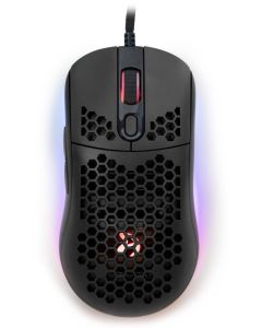 AROZZI herní myš FAVO Ultra Light Black/ drátová/ 16.000 dpi/ USB/ 7 tlačítek/ RGB/ černá