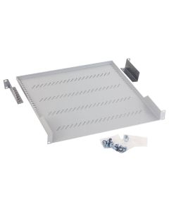 Triton Polička s perforací 1U/450mm, max.nosnost 40kg, šedá