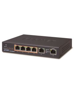 Planet GSD-604HP PoE switch 1Gbps, 6xTP, 4xPoE 802.3at/af 30W/55W, fanless