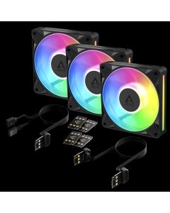 ARCTIC BioniX P12 A-RGB (Black) - 3 Pack