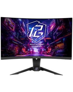 Phantom Gaming by Asrock monitor zakřivený PG27QRT2A 27"/VA/2560x1440/180Hz/300cd/m2/1ms/HDMI/DP/speaker/wifi anténa