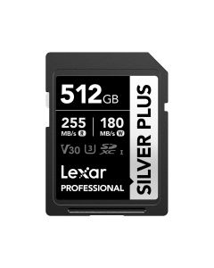 Lexar 512GB Pro SILVER PLUS SDXC C10 V30 U3