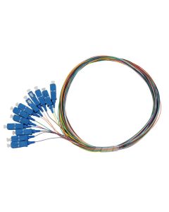 Solarix pigtail SC pc, SM 09/125, 1,5m, balení 12ks barevně rozlišeno,  SXPI-SC-PC-OS-1,5M-12PCK