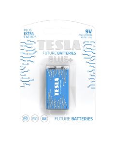 TESLA BLUE+ Zinc Carbon baterie 9V (6F22, blister) 1 ks