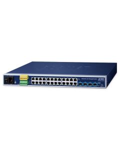 Planet IGS-R4215-24T4X průmyslový L2/L4 switch, 24x1Gb, 4x10Gb SFP+, -40~75°C, 24-60VDC, IP30, fanless