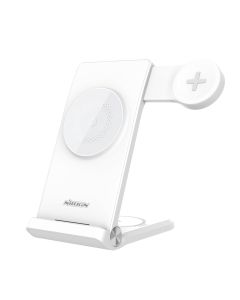 Nillkin PowerTrio 3v1 Bezdrátová Nabíječka MagSafe pro Samsung Watch White