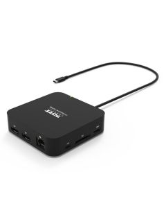 PORT CONNECT USB-C Dokovací stanice 10v1, 2x4K Display Port, 5x USB-A, USB-C 85W PD, Ethernet, SD