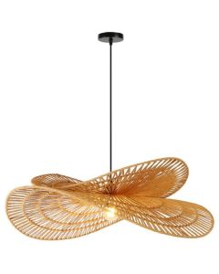 IMMAX BOHO MARIPOSA designové závěsné svítidlo, D80cm, E27, přírodní juta