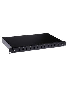 XtendLan 19" optický rozvaděč, 12 portů SC simplex, výsuvný, černý