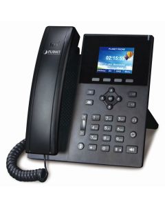 Planet VIP-1260PT VoIP telefon, HD audio G.722/Opus, barevný LCD, Auto Provision, Dual GbE LAN, PoE, CZ menu