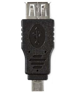 NEDIS redukce USB 2.0/ zástrčka USB micro B - zásuvka USB A/ černý/ blistr