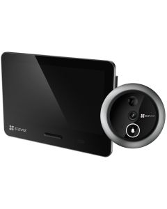 EZVIZ chytré kukátko EP4/ Wi-Fi/ 4K UHD (8 Mpix)/ 5,5" dotykový displej/ IP54/ stříbrné