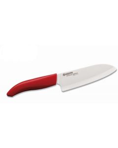 KYOCERA keramický nůž s bílou čepelí/ 14 cm dlouhá čepel/ červená plastová rukojeť