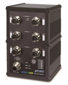 Planet IGS-5227-6MT-X vodotěsný průmyslový L3 switch, 6x1Gb M12, 9-48VDC, -40~75°C, IP67, EN50155