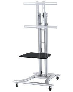 Neomounts PLASMA-M1800E / Mobile Flat Screen Floor Stand (height: 110-180 cm) / Silver